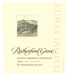 Wine Label for Rutherford Grove Winery & Vineyards